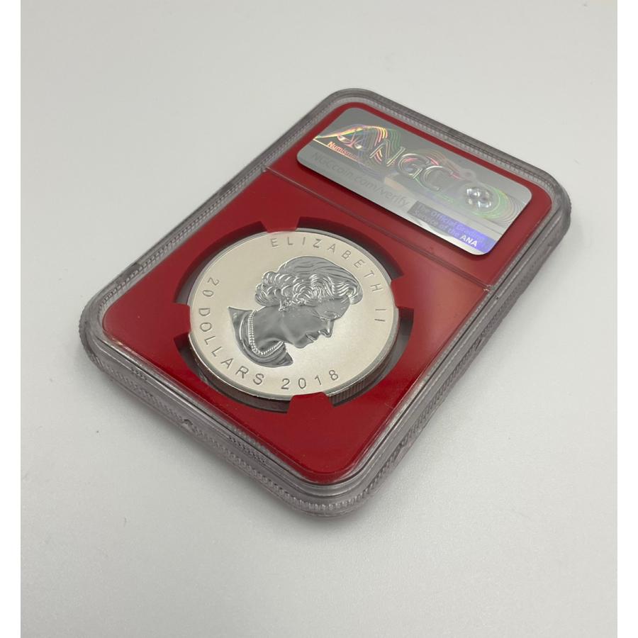 2018年 カナダ メイプルリーフ 1oz 20ドル 銀貨 エリザベス2世 NGC社