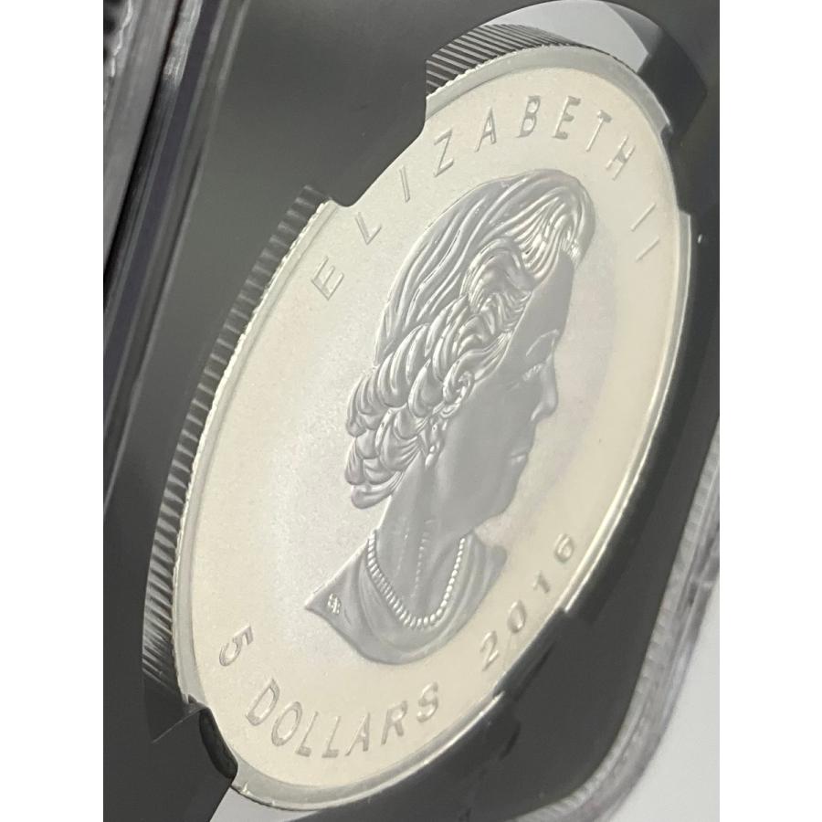 2016年 カナダ メイプルリーフ 1oz 5ドル 銀貨 エリザベス2世 NGC社