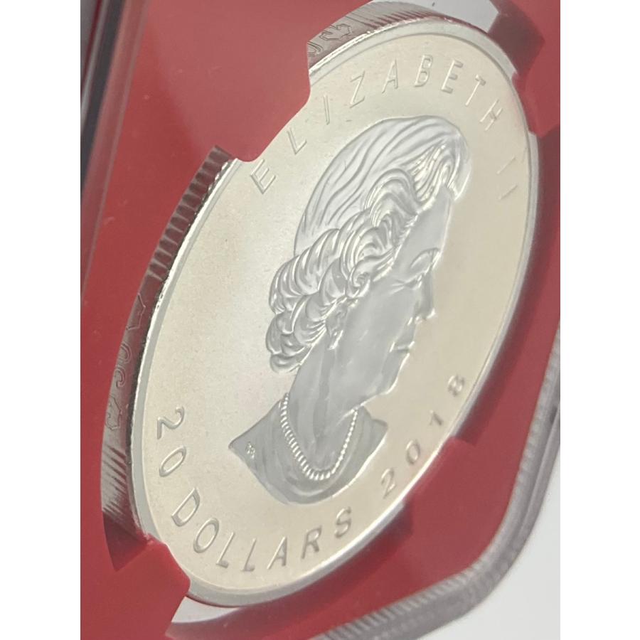 2018年 カナダ メイプルリーフ 1oz 20ドル 銀貨 エリザベス2世 NGC社