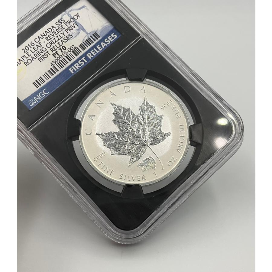 2016年 カナダ メイプルリーフ 1oz 5ドル 銀貨 エリザベス2世 NGC社