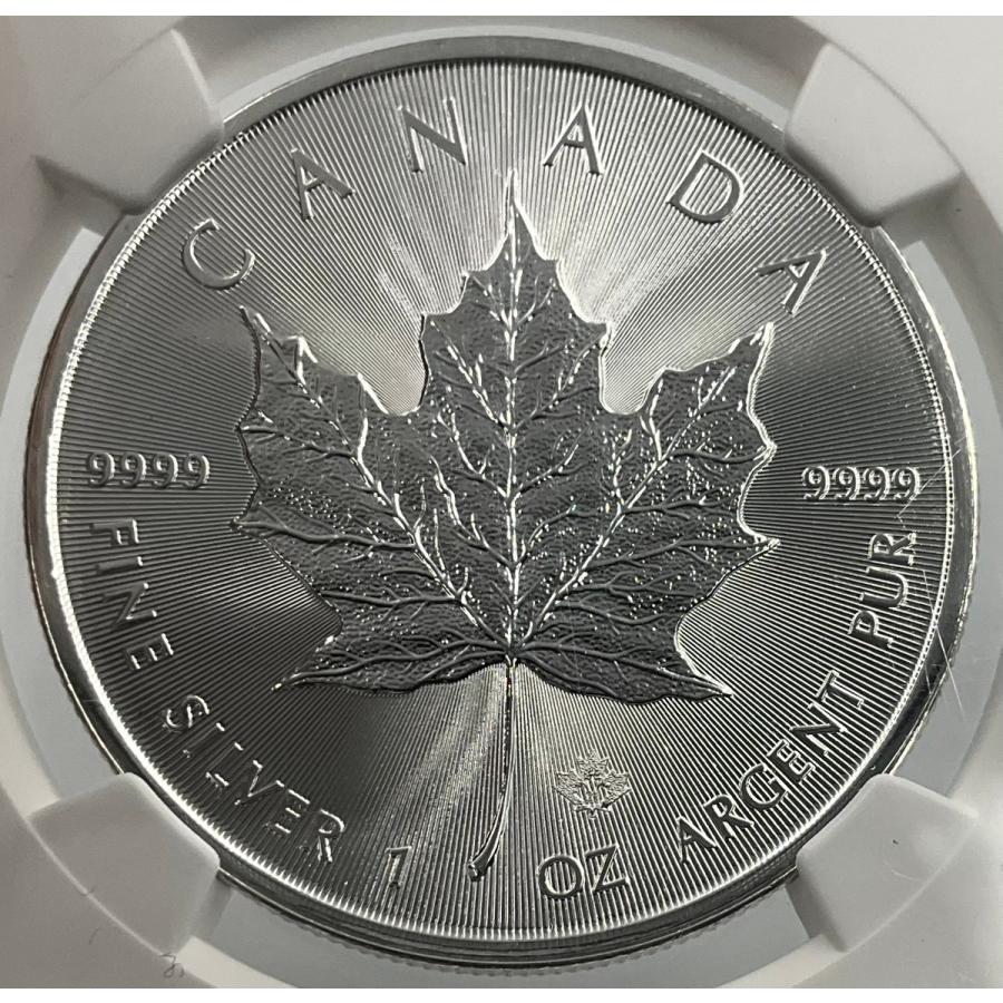 2021年 カナダ メイプルリーフ 1oz 5ドル 銀貨 エリザベス2世 NGC社