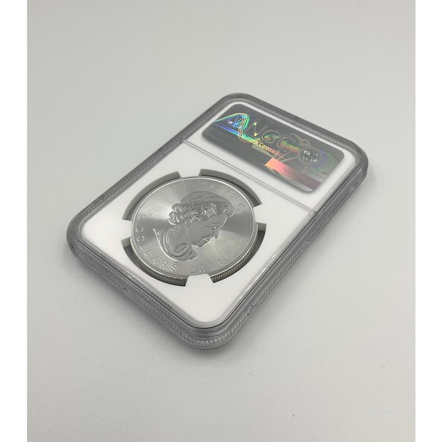 2021年 カナダ メイプルリーフ 1oz 5ドル 銀貨 エリザベス2世 NGC社