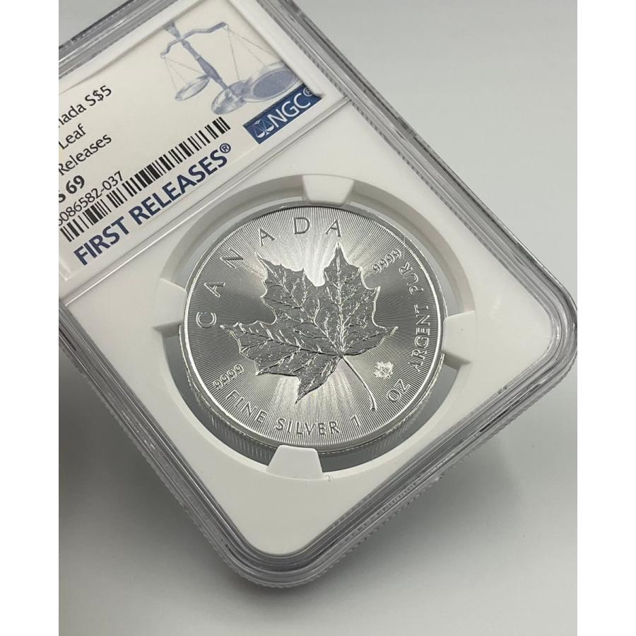 2021年 カナダ メイプルリーフ 1oz 5ドル 銀貨 エリザベス2世 NGC社