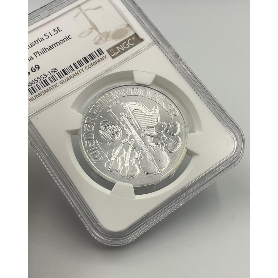 2025年 オーストリア ウィーンフィル 1.5ユーロ 1オンス 銀貨 NGC社