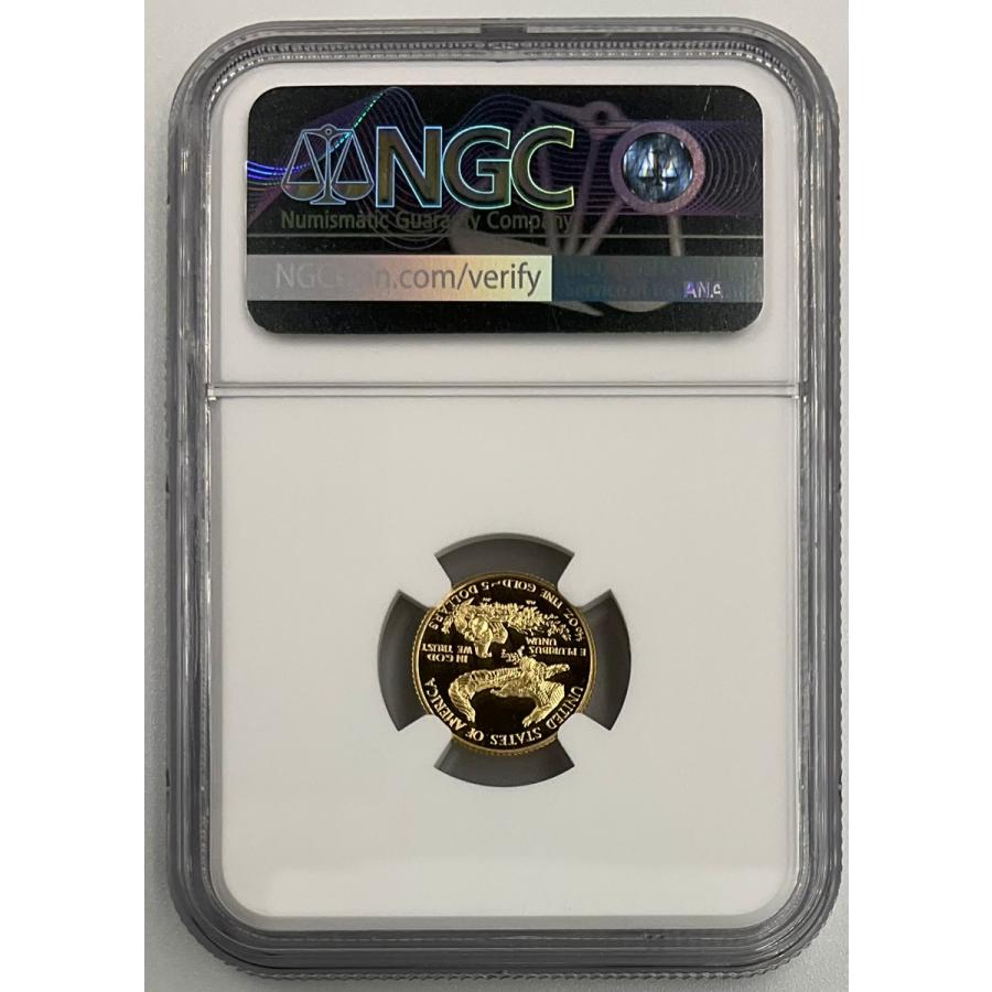 1990年 アメリカ イーグル 金貨 5ドル 1/10oz リバティ NGC社鑑定 PF69