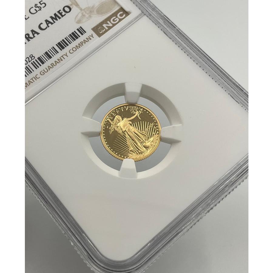 1990年 アメリカ イーグル 金貨 5ドル 1/10oz リバティ NGC社鑑定 PF69