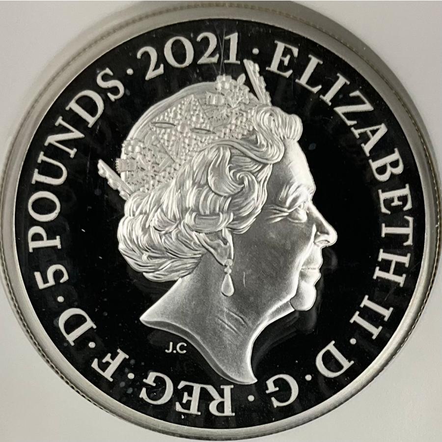 2021年 イギリス ゴシッククラウン ロイヤルミント 5ポンド 2oz 銀貨