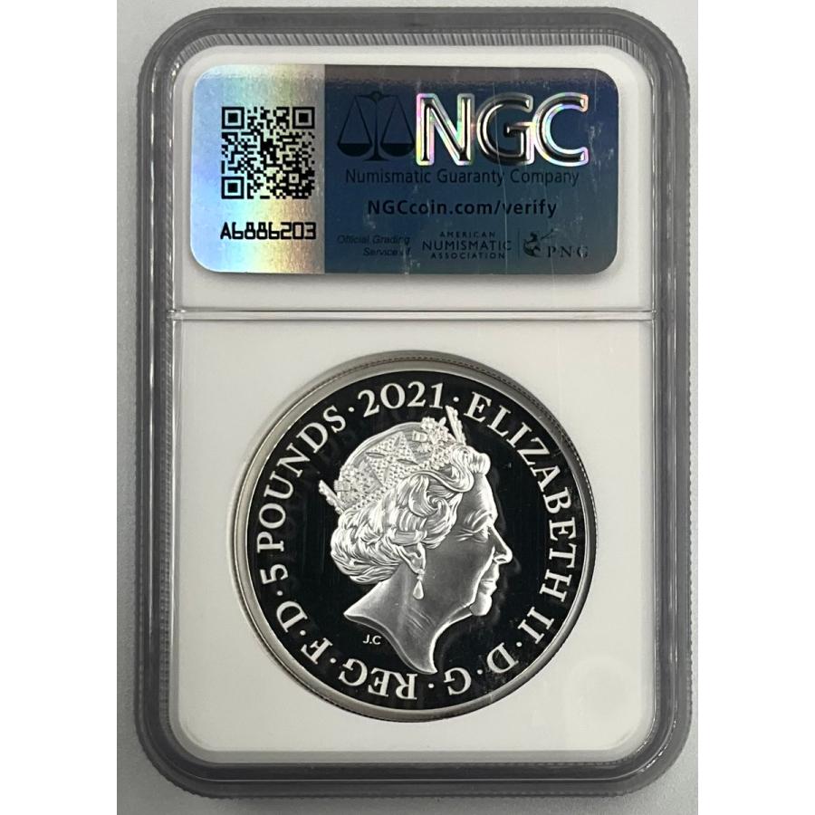 2021年 イギリス ゴシッククラウン ロイヤルミント 5ポンド 2oz 銀貨