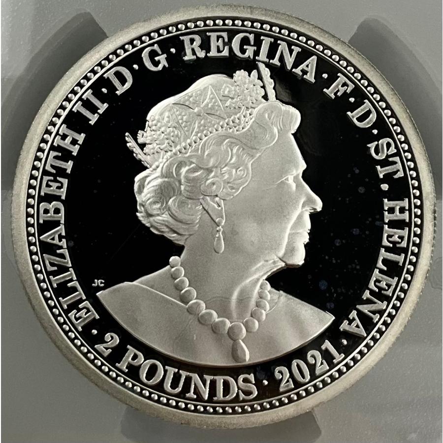 2021年 イギリス スリーグレイセス セントヘレナ 2ポンド 2oz 銀貨
