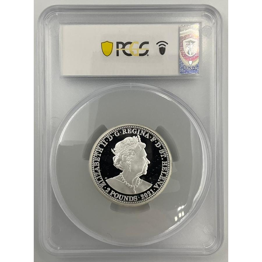 2021年 イギリス スリーグレイセス セントヘレナ 2ポンド 2oz 銀貨