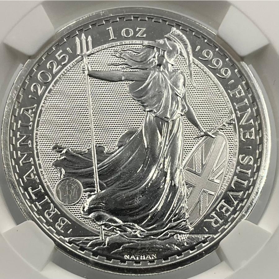 【2025年】イギリス　ブリタニア銀貨 1/10oz 2枚セット　純銀99.9% 2025年 イギリス ブリタニア ロイヤルミント 1oz 2ポンド 銀貨
