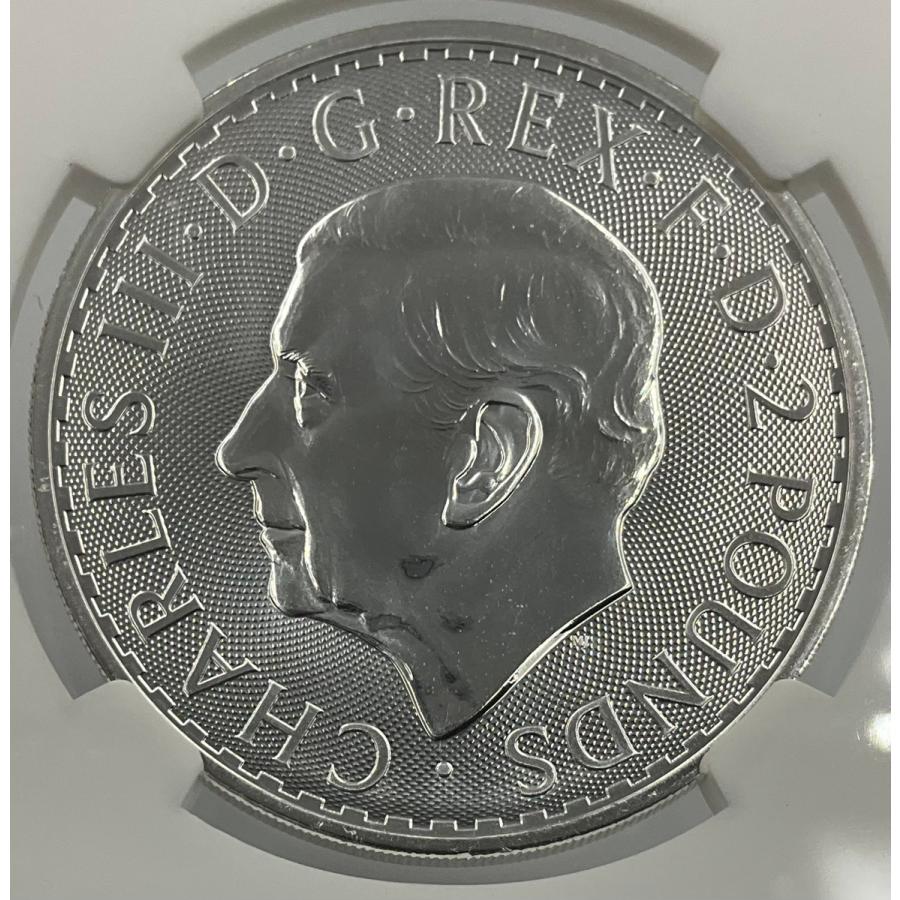 2025年 イギリス ブリタニア ロイヤルミント 1oz 2ポンド 銀貨