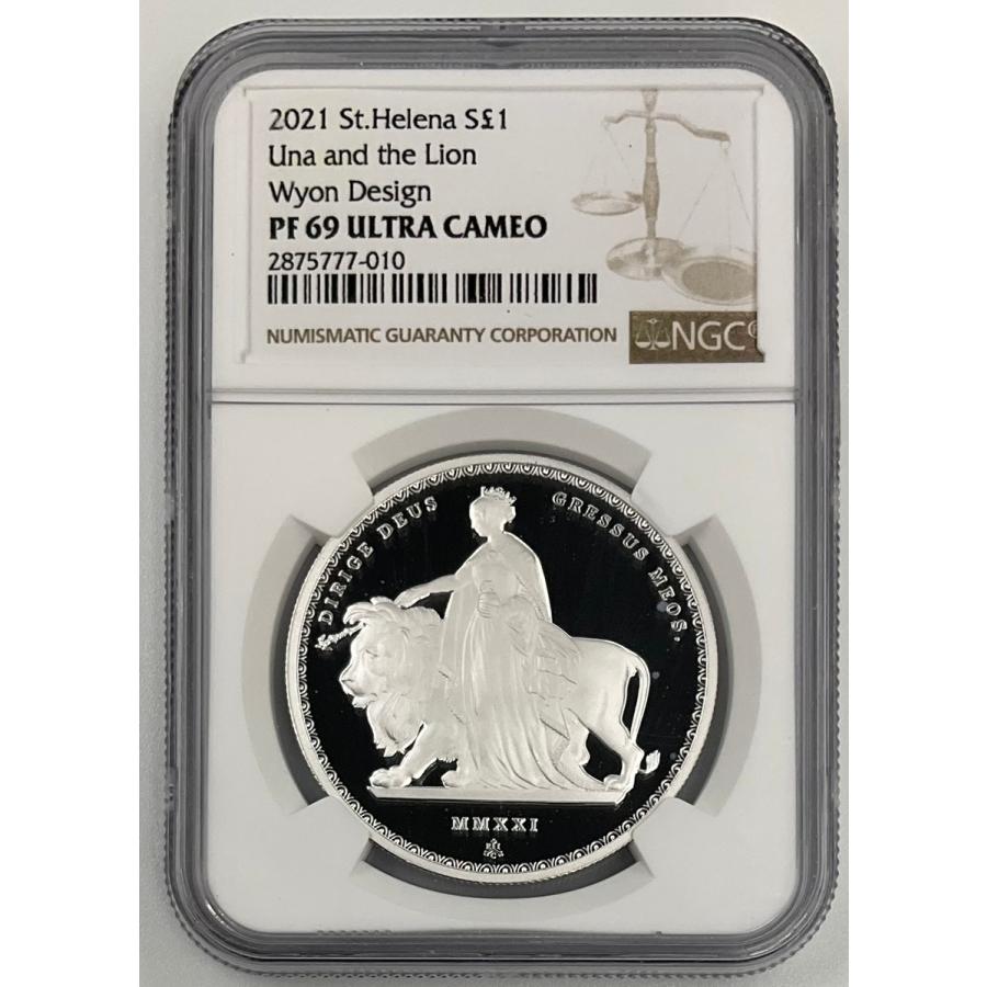 2021年 イギリス ウナとライオン セントヘレナ 1ポンド 1oz 銀貨 
