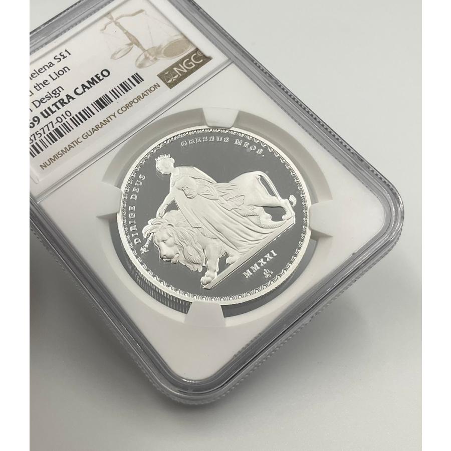2021年 イギリス ウナとライオン セントヘレナ 1ポンド 1oz 銀貨