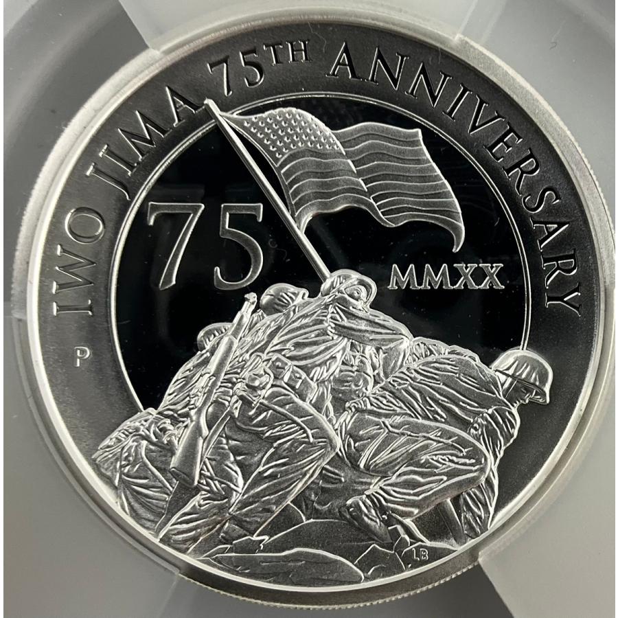 最高鑑定★2020 硫黄島 75周年 5オンス 銀貨 PCGS PR70 FDI 2020年 ツバル 硫黄島の戦い75周年追悼記念 5oz 5ドル 銀貨