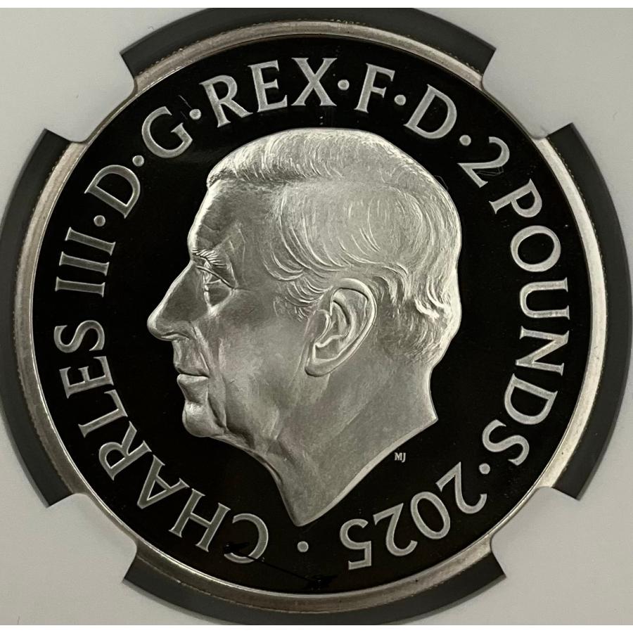 2025年 イギリス ブリタニア ロイヤルミント 1oz 2ポンド 銀貨
