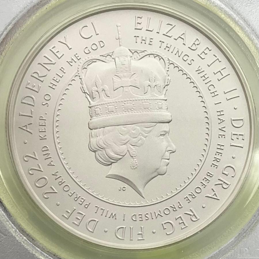 2022年 イギリス プラチナジュビリー オルダニー 5ポンド 2oz 銀貨