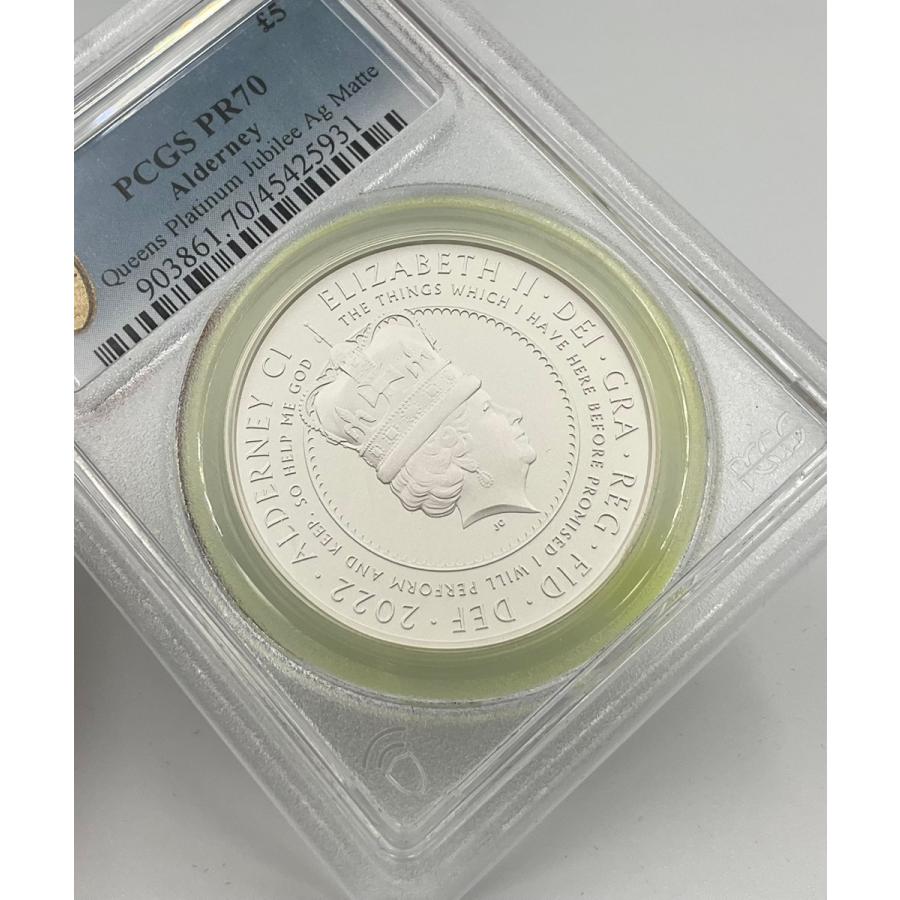 2022年 イギリス プラチナジュビリー オルダニー 5ポンド 2oz 銀貨