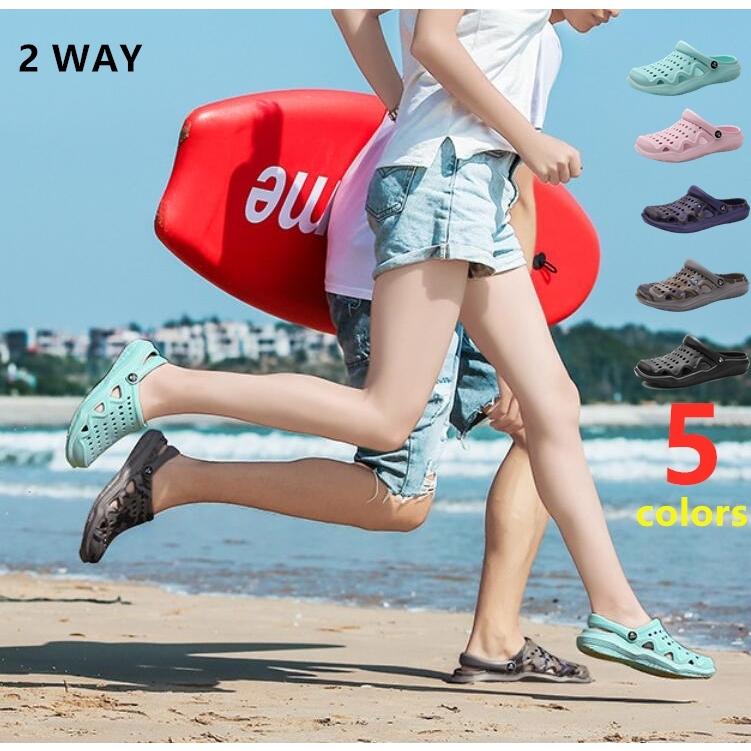セール 登場から人気沸騰 サンダル サンダル メンズ レディース 水陸両用 2way 超軽量 スニーカー風 サンダル 男女兼用 無地 柔軟 蒸れず オフィス ビーチ スポーツ シューズ スリッポン サボサンダル 2way Www Threeriversofs Com