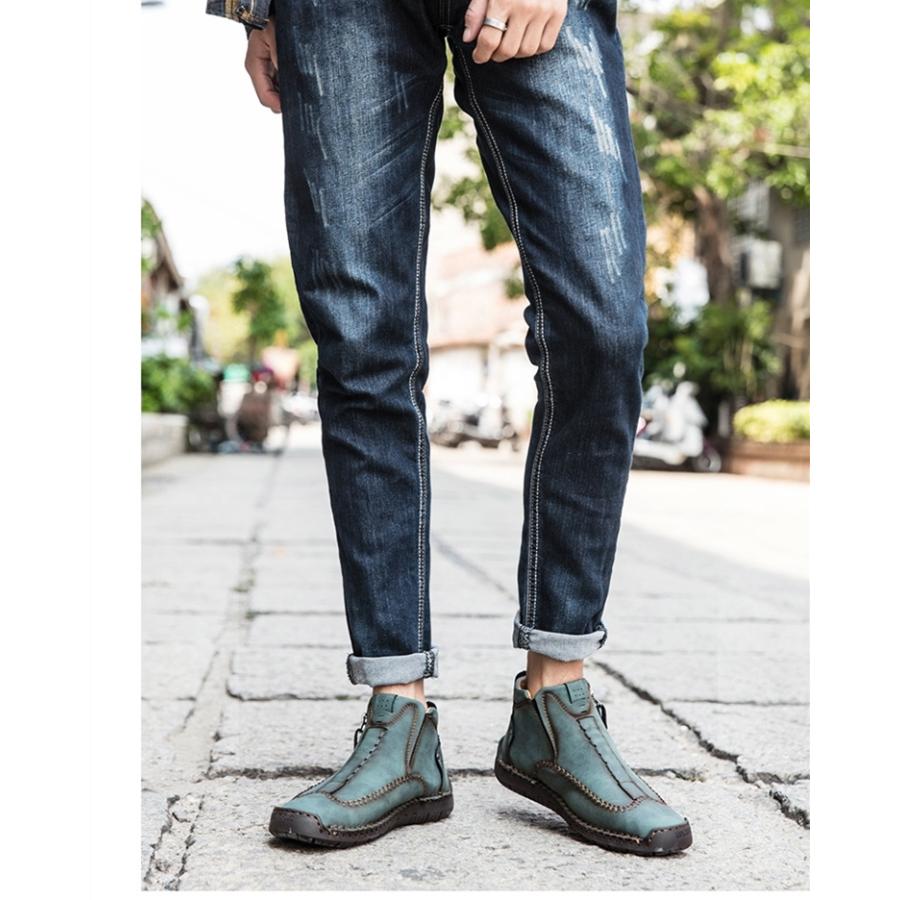 現品 ブーツ メンズ カジュアルシューズ ドライビングシューズ 革靴 柔らか 軽量 春 夏 秋 紳士靴 当日発送 Aynaelda Com