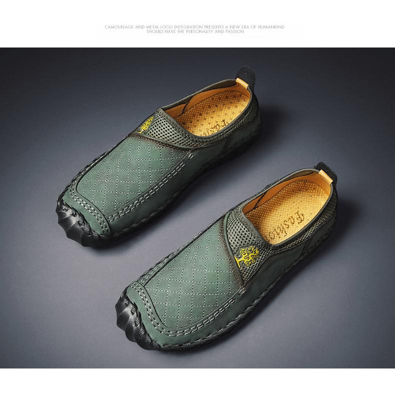 スリッポン メンズ おしゃれ カジュアルシューズ ドライビングシューズ ファッション フラット ローファー 手作り 本革 柔らか 滑り止め 紳士靴 軽量 通気 革靴 人気の贈り物が ローファー