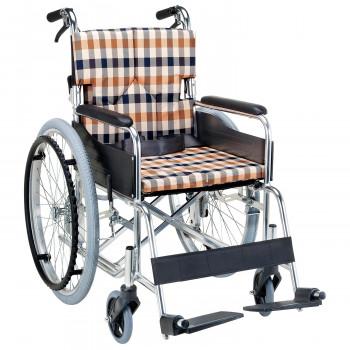 スタンダードモジュール 車いす 自走式 背折れ チェックオレンジ Smk50 3843co 期間限定