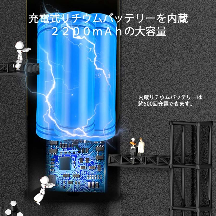 空気入れ 電動エアーコンプレッサー エアーポンプ ポータブル タイヤ 自動車 軽量 USB充電 142psi 980kPa 2200mAhバッテリー LEDライト付｜lifeideas｜03