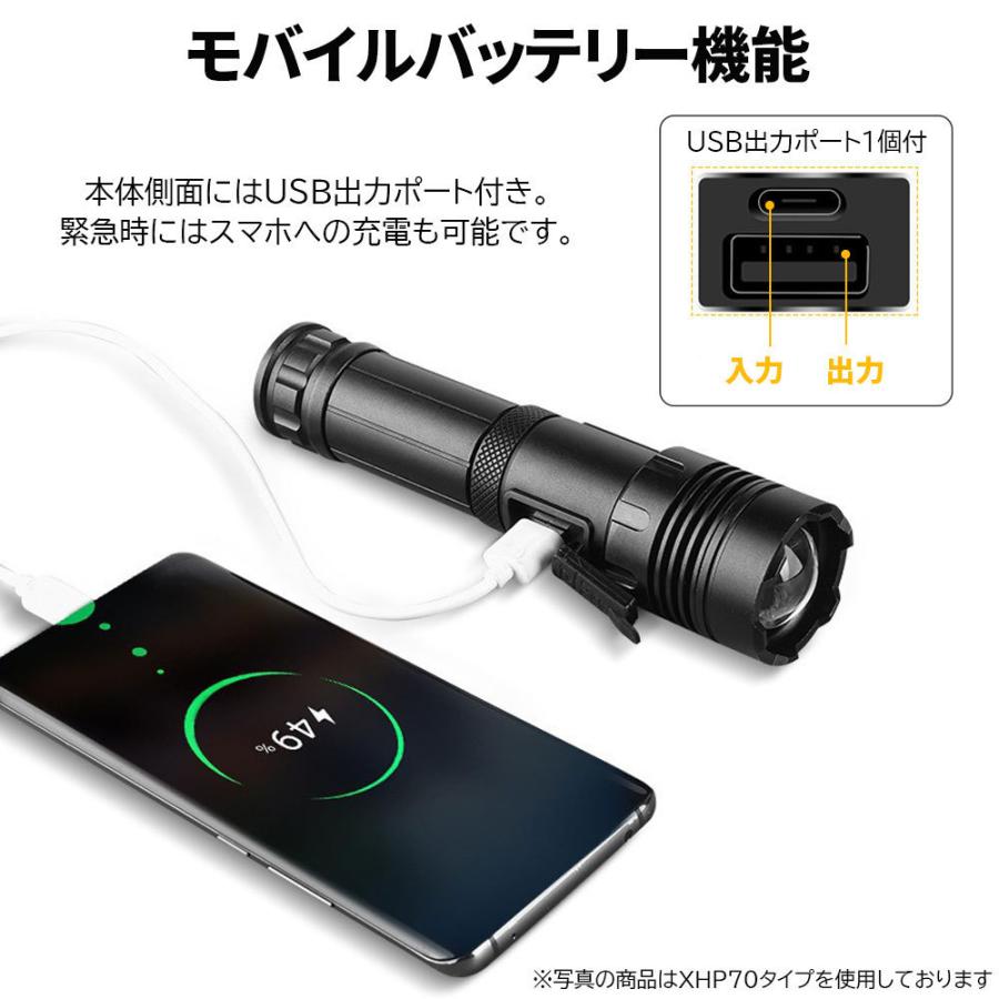 Life Ideas 懐中電灯 LED 超高輝度 ハンディライト XHP90 充電式 Life Ideas 懐中電灯 LED 超高輝度 ハンディライト XHP90 充電式