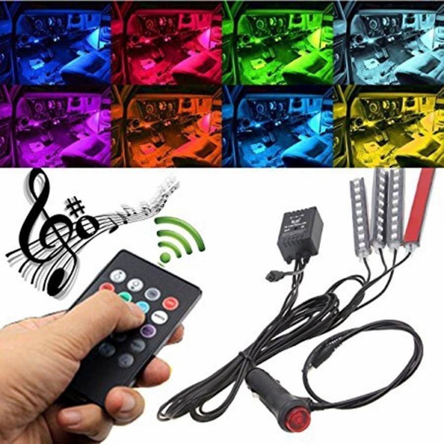 e-auto fun LEDテープライト RGB 12cm 全7色に切替 防水防滴 音 e-auto fun LEDテープライト RGB 12cm 全7色に切替 防水防滴 音