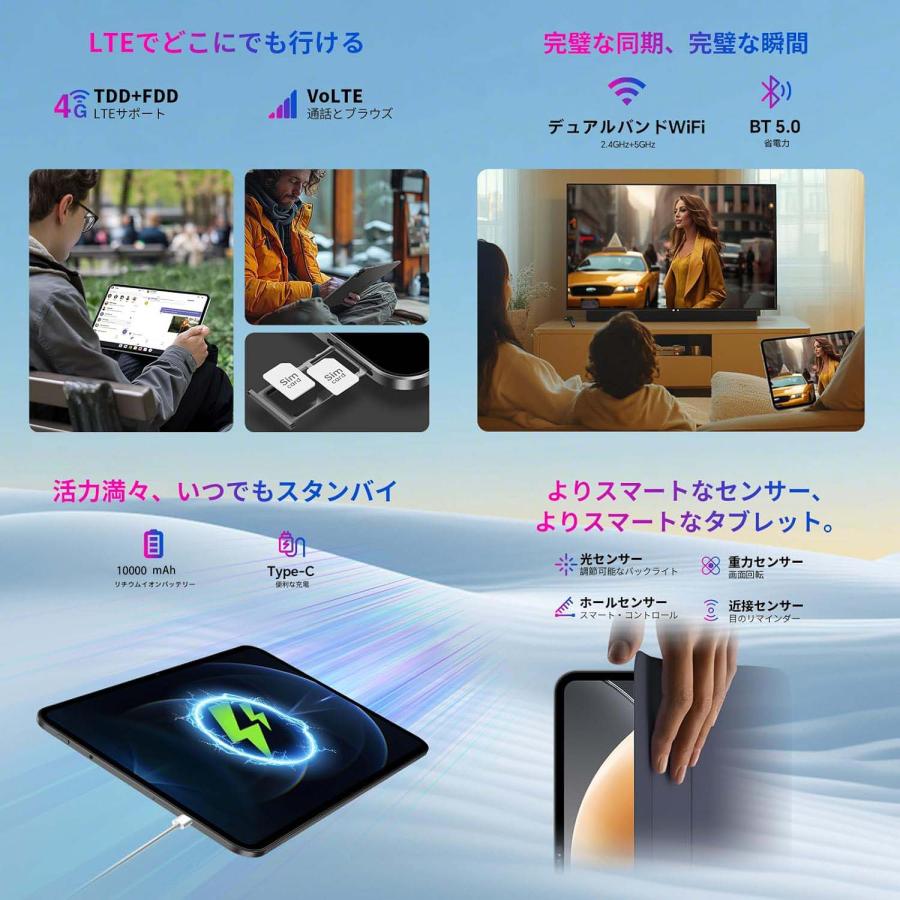 大画面13.4インチ Android16 TECLAST タブレット TECLAST 【10000円CP☆レビュー特典】Android16 大画面 SIMフリー