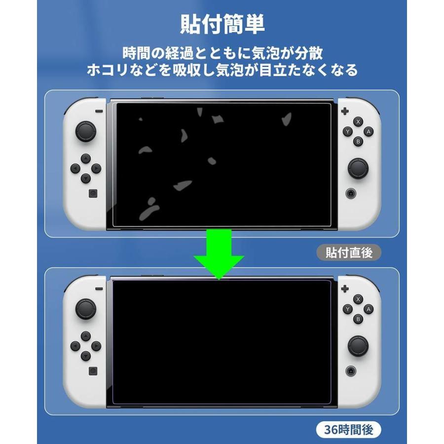 Switch 有機elモデル ホワイト ブルーライト保護フィルム付 Nintendo Switch本体 有機ELモデルホワイト＋超硬質10Hガラスフィルム