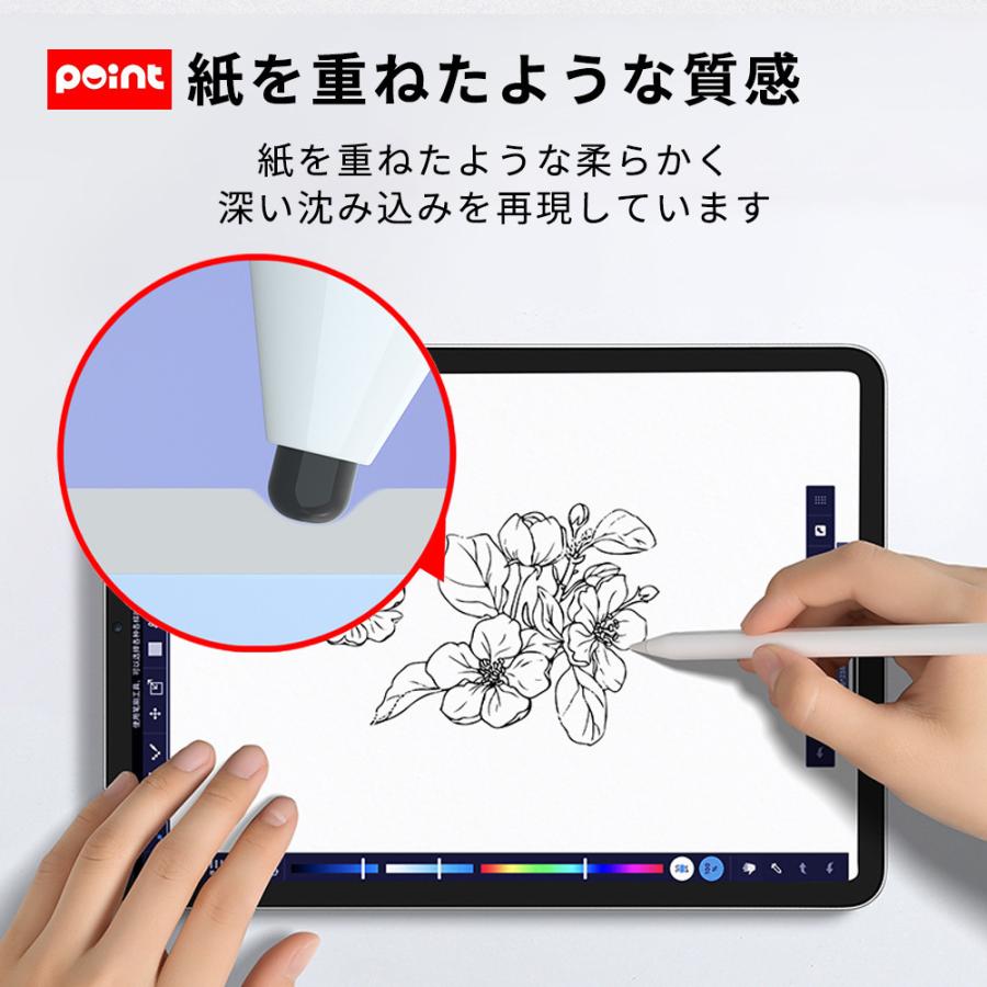 iPad mini6 第6世代 ケント紙 ペーパーライク フィルム 保護フィルム 反射低減 非光沢 アンチグレア｜lifeinnotech1｜05