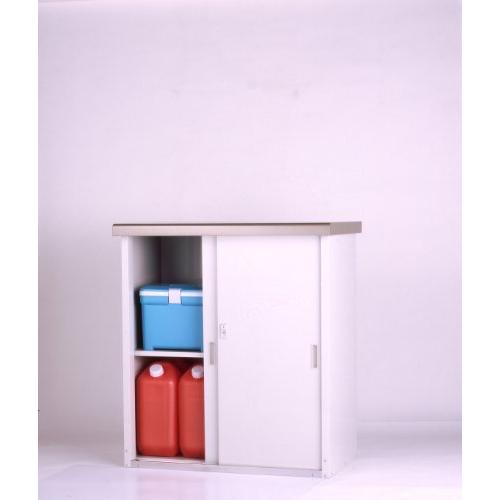 グリーンライフ 物置 収納庫 屋外 小型 日本製 棚板1枚・鍵付き(幅