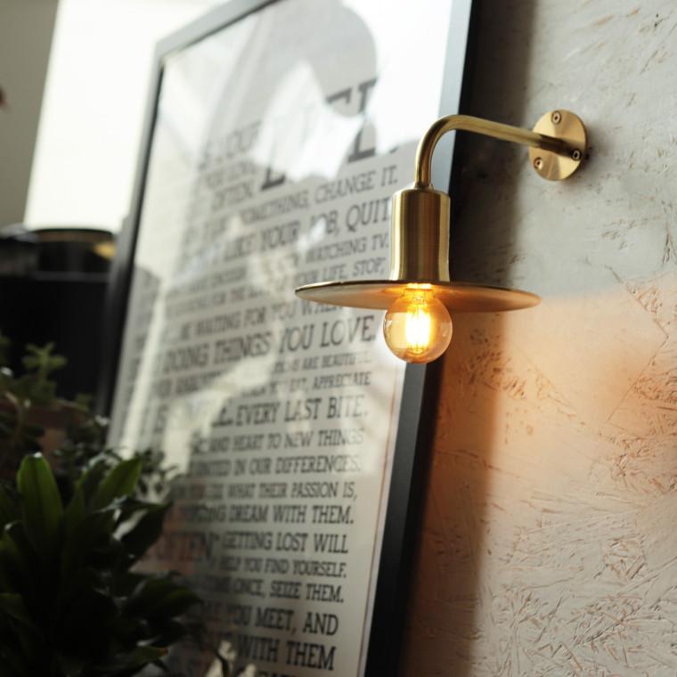 ブラケットライト KT brass bracket light 日本製 シェードランプ
