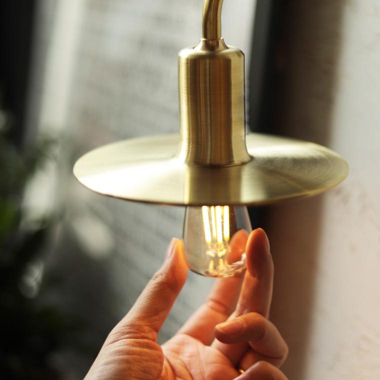 ブラケットライト KT brass bracket light 日本製 シェードランプ