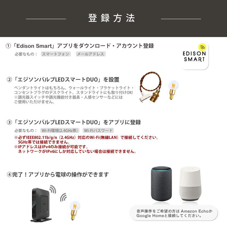 EdisonBulb 2個セット スマートLED電球 E17口金 エジソンバルブLED