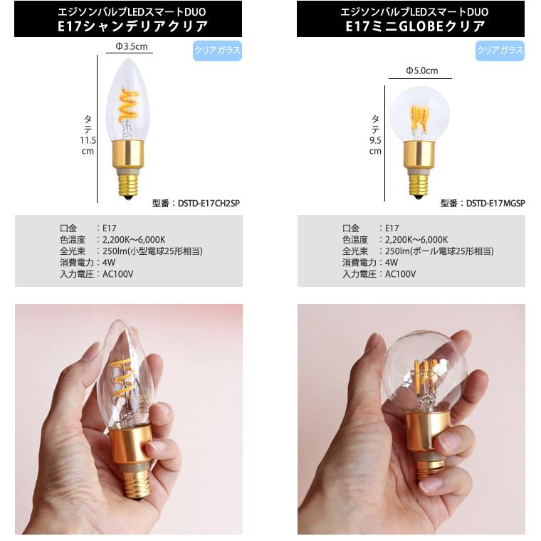 EdisonBulb LED電球 E17 スマート電球 エジソンバルブLEDスマートDUO