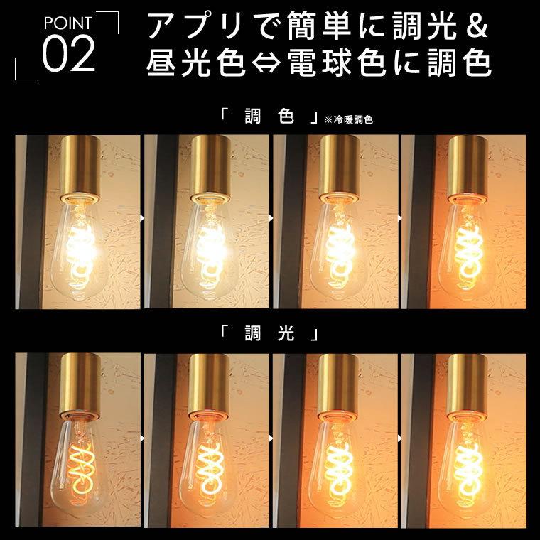 EdisonBulb 2個セット エジソンバルブLEDスマートDUO E26 スマート電球