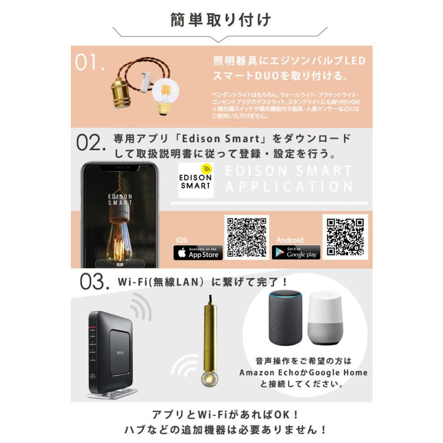 EdisonBulb 【訳アリ】エジソンバルブLEDスマートDUO E26 E17