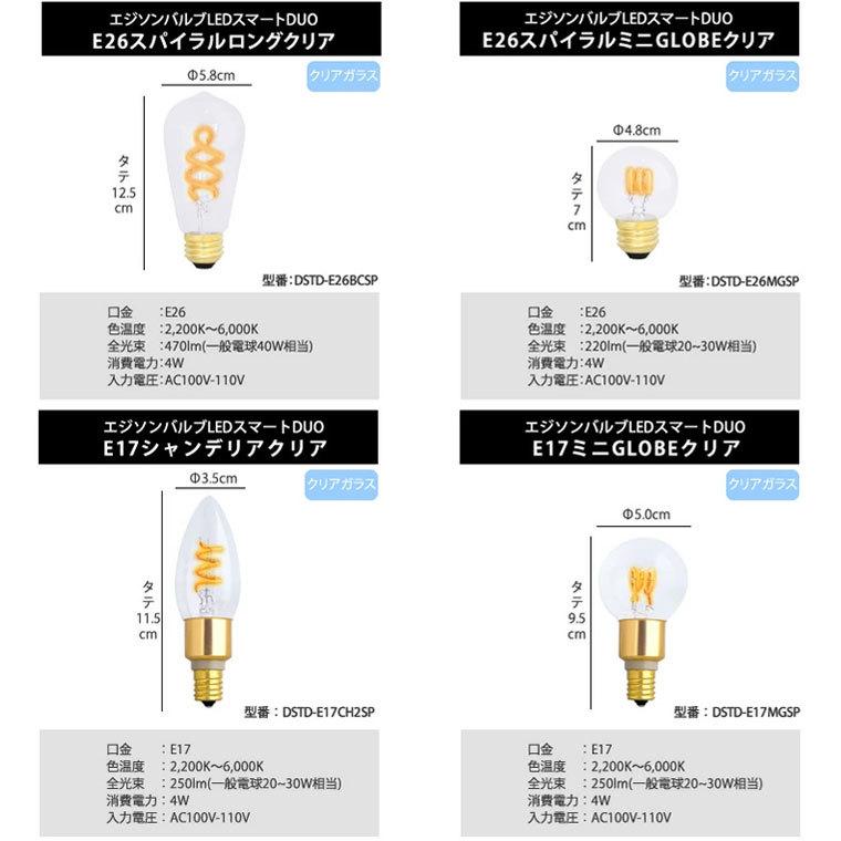 EdisonBulb 【訳アリ】エジソンバルブLEDスマートDUO E26 E17