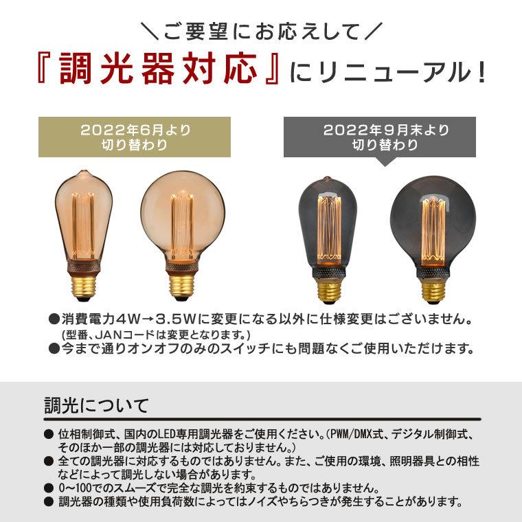 EdisonBulb 2個セット ノスタルジア エジソン電球 LED電球 調光器対応