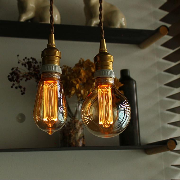 EdisonBulb 2個セット ノスタルジア エジソン電球 LED電球 調光器対応