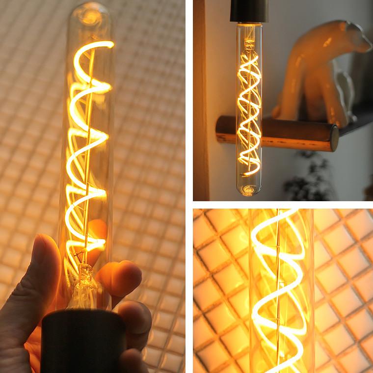 EdisonBulb スパイラル ロングチューブゴールド エジソンバルブLED電球