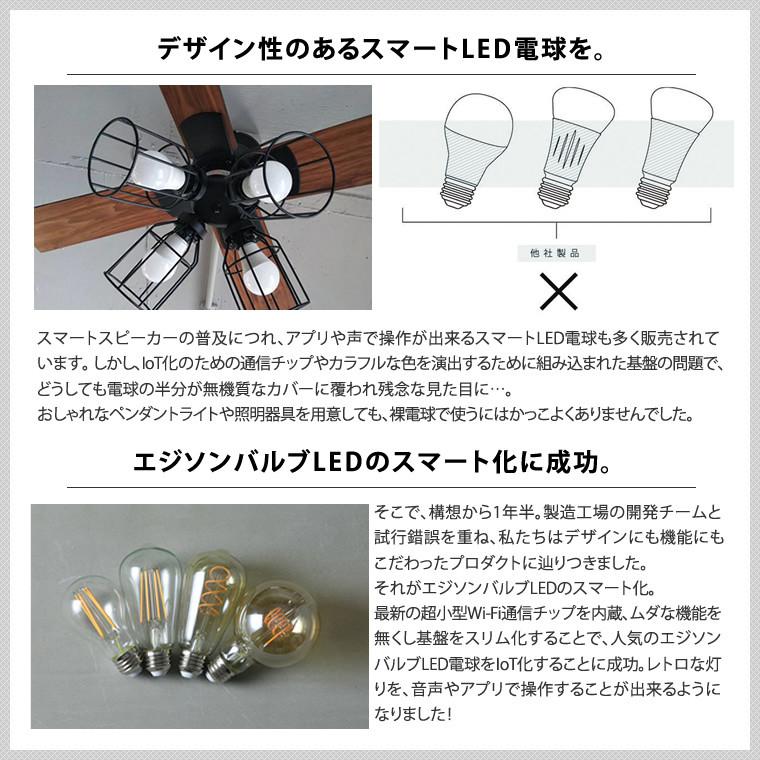 EdisonBulb 2個セット スマートLED電球 エジソンバルブLEDスマート Wi