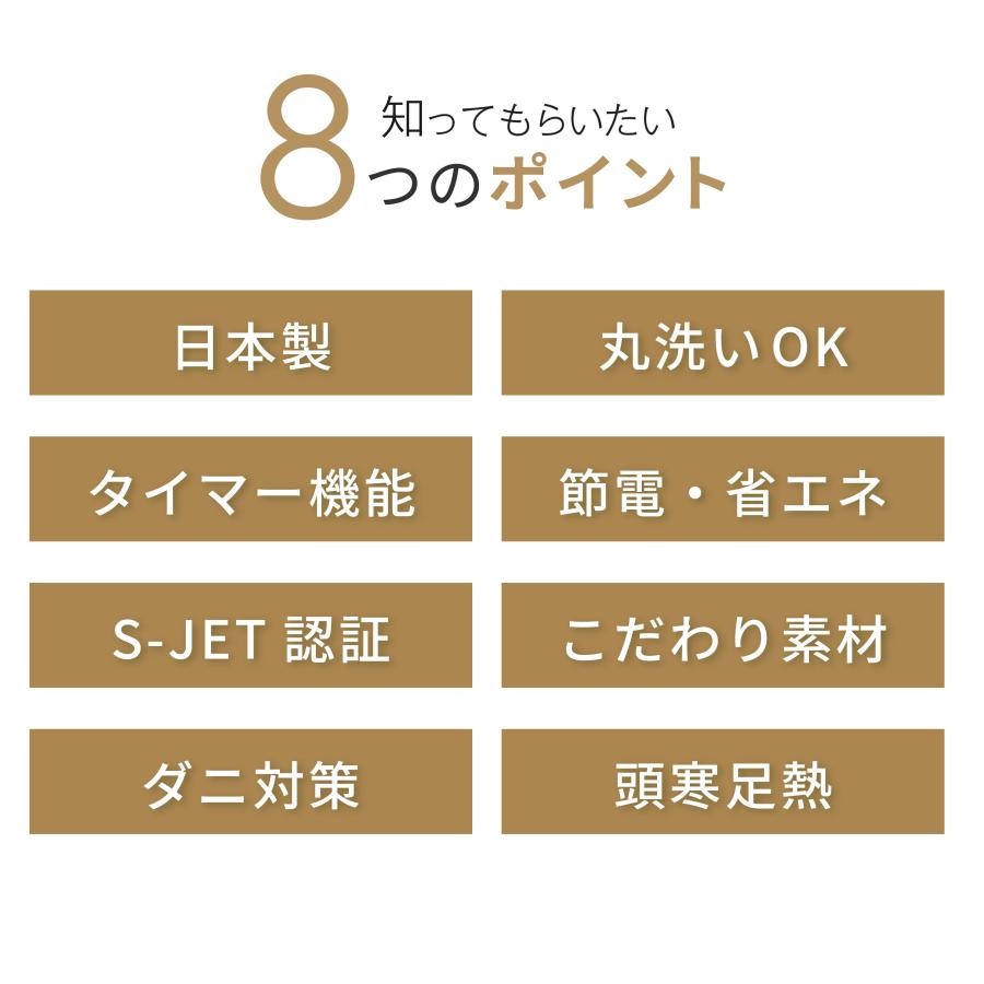 ライフジョイ（LIFEJOY） 電気毛布 日本製 洗える 掛け敷き タイマー付