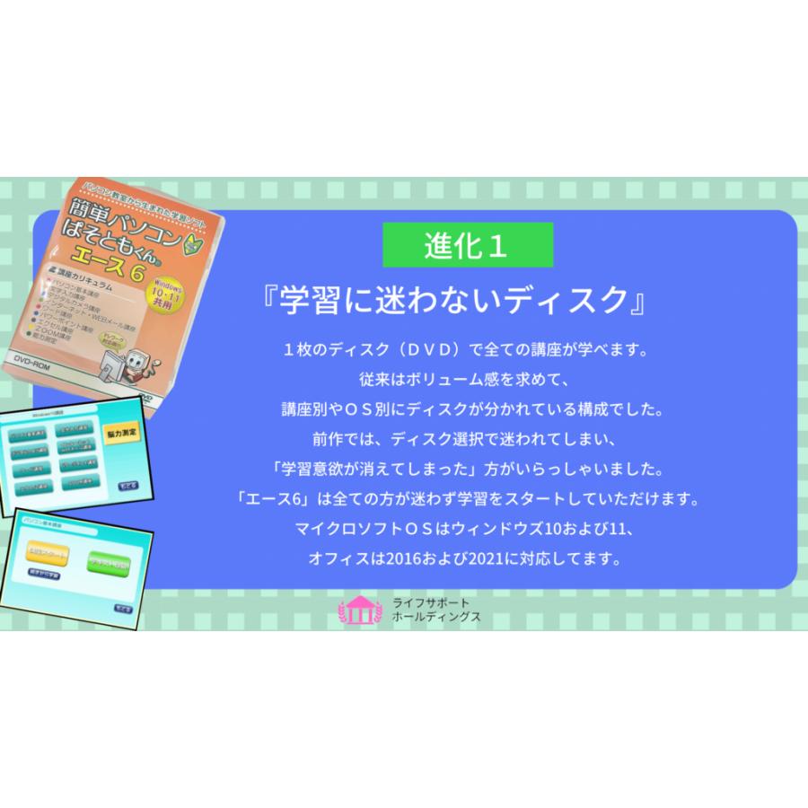 【ネコポス/ポスト投函】簡単パソコン ぱそともくん エース6 最新版 Windows 11対応 無償サポート シニア向け テレワーク スカイプ ZOOM Windows10対応｜lifelabo｜05