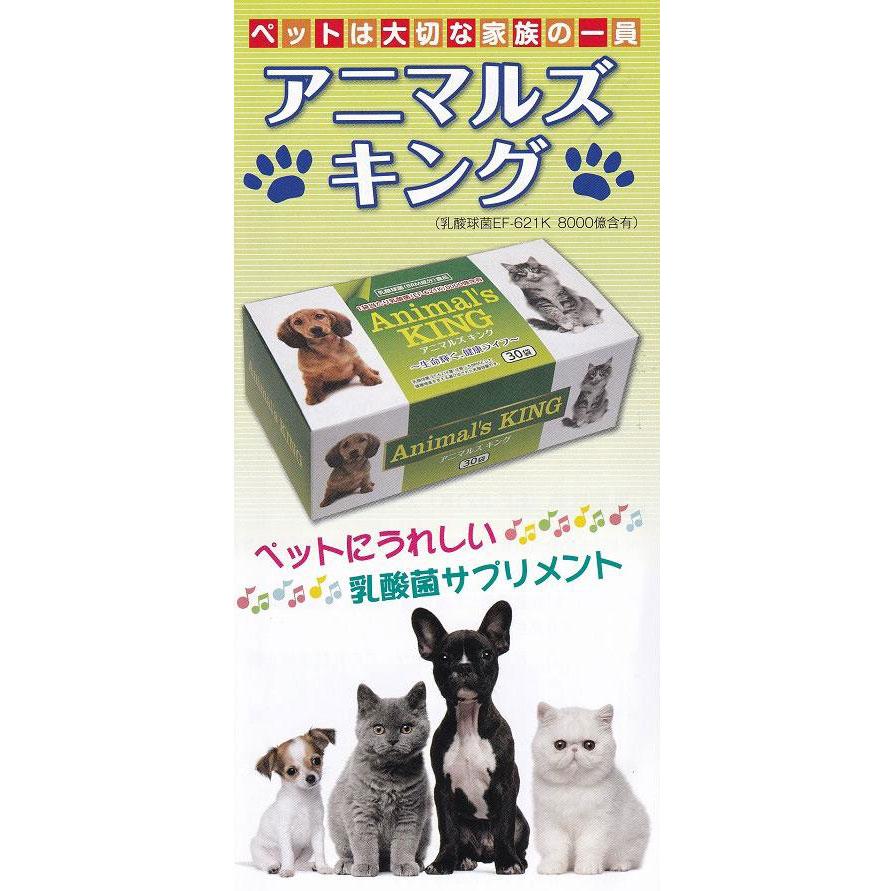 アニマルズキング（乳酸菌） アニマルズキング 30包 ペット専用サプリメント 犬猫用 約8000億個含有