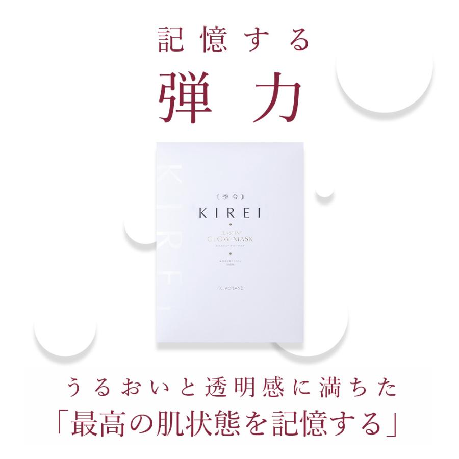 季令 KIREI グローマスク 6枚入 高純度エラスチン配合 日本製 高密着