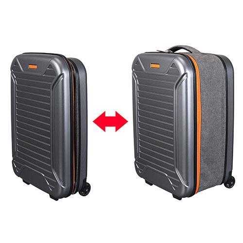 【特価商品】キヨラカ AD-S01 圧縮できる 省スペース収納 大容量 機内持ち キヨラカ 圧縮できる スーツケース シルバー AD-S01 省スペース収納 大