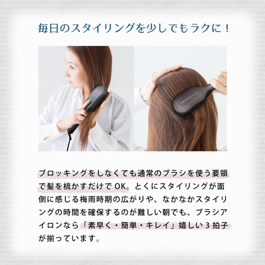 ケアライズ ブラシアイロン B-120 100-240V ファン付きアイロン ブラシ 